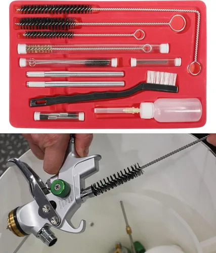 RACOONA Kit de limpieza de pistola de pulverización de aire de 23 piezas, kit de limpieza de aerógrafo de uso automotriz, accesorios de automóvil,
