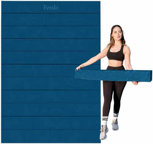 Miniatura 9 de Foldable Large Yoga Mat: Extra 6mm & 8mm Thick Workout Mat for Home Gym and Travel - Anti-Slip Folding Exercise Mat for Yoga, Pilates, and More Negro