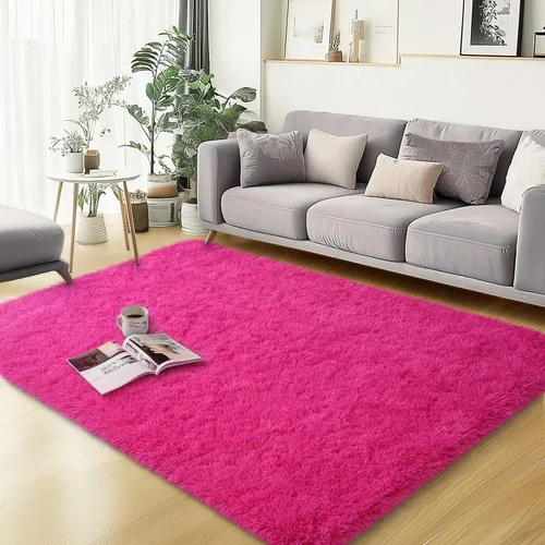 Miniatura 50 de qulint Alfombras de área de 5 x 7 pies para sala de estar, alfombra suave y esponjosa para dormitorio, alfombra de habitación de niños grandes, Gris