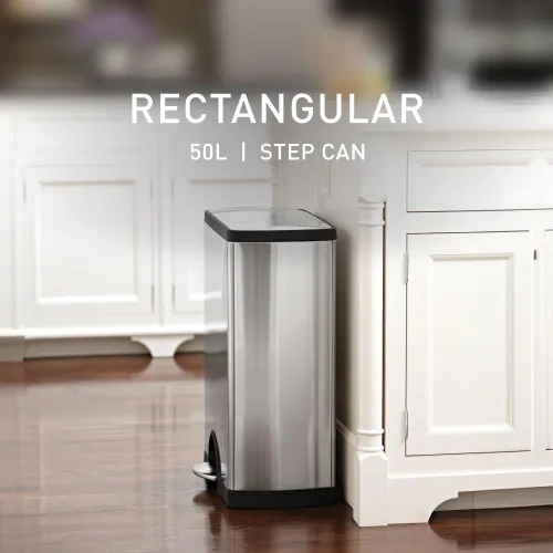 Miniatura 2 de simplehuman 50 Liter / 13.0 Gallon Rectangular Kitchen Step Trash Can, Brushed Stainless Steel