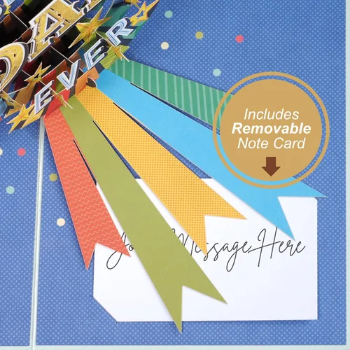 Miniatura 5 de Paper Love Tarjeta desplegable 3D para el día del padre, premio al mejor papá, regalo para papá, marido, hijo y cualquier persona, 5 x 7 pulgadas