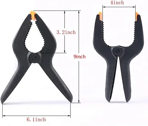Miniatura 4 de Juego de abrazaderas de resorte grandes resistentes para fondos de estudio fotográfico de carpintería