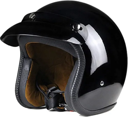 Miniatura 4 de Casco de motocicleta retro Harssidanzar 3/4 con cara abierta, estilo vintage para hombres y mujeres, aprobado por el Departamento de Transporte CU601