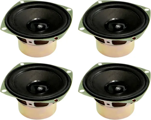 uxcell 10W 4 Ohm 3 Pulgadas 3.071x3.071x1.535 in Altavoz Anti-Magnético Altavoz 4pcs