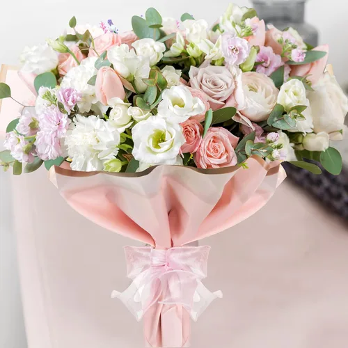 Miniatura 5 de Fainne 100 hojas de papel de regalo de flores, papel de regalo floral a granel, impermeable, suministros de ramo de floristería coreana, regalo