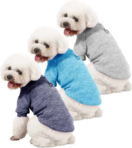 Suéter para Perro, Suéteres para Perros Pequeños, Paquete de 2, 3 Ropa Cálida y Suave para Mascotas para Cachorro, Gato Mediano Grande, Perros Niña