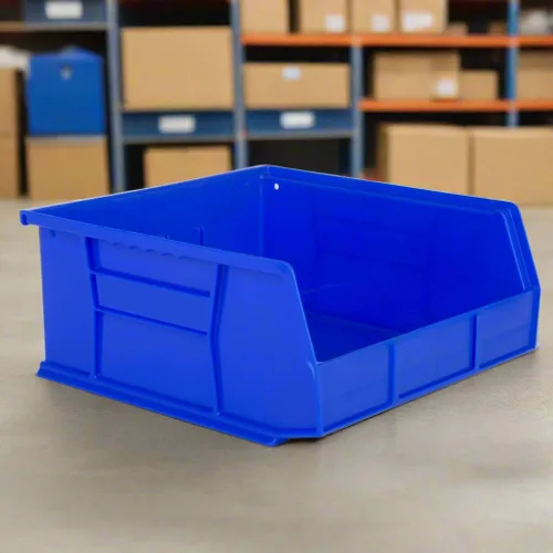 Miniatura 3 de Hudson Exchange - Contenedores apilables de plástico de 11 x 11 x 5 pulgadas y contenedores para colgar (color azul, 1 unidad)