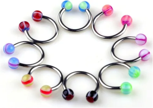 Miniatura 5 de 110 piezas de piercing para el cuerpo: cejas, ombligo, vientre, lengua, labio, 22 tipos de piercings
