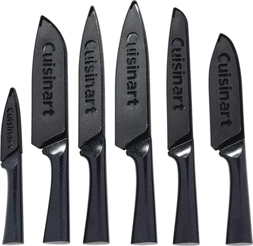 Miniatura 2 de CUISINART - Juego de cuchillos metálicos de 12 piezas con protector de cuchilla, ligero, acero inoxidable, duradero y apto para lavavajillas