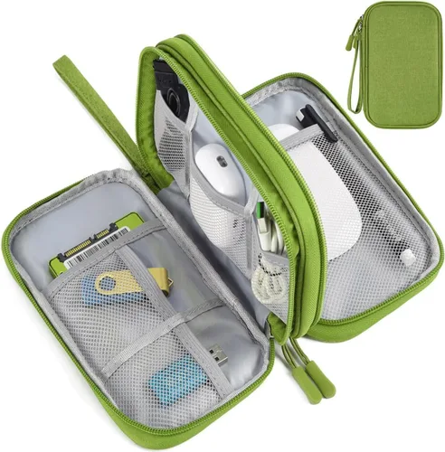 Miniatura 15 de Organizador electrónico para cable de viaje, bolsa organizadora electrónica, funda organizadora de accesorios electrónicos impermeable para banco