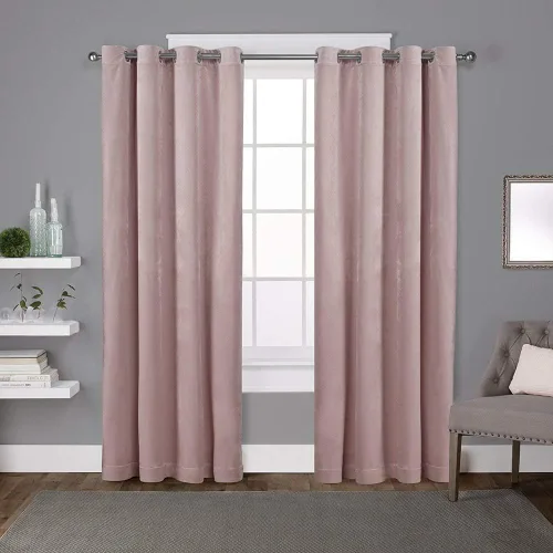 Room Darkening Curtain Thermal Insulated Curtain for Bedroom Window Treatment Grommet Curtain Panel Drapes for Bedroom & Living Room { Set of 2
