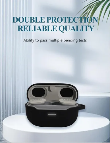 Miniatura 2 de Funda para JBL Endurance Race TWS True Wireless Sports Earbuds, WUNIAK Soft Silicone Protector, portátil, resistente a los arañazos, a los golpes