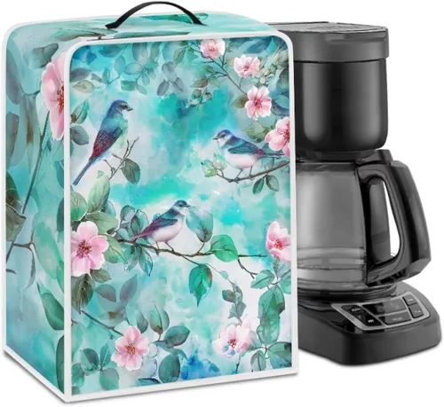 Miniatura 24 de Cubiertas para máquina de café con mango superior, resistentes a las manchas, para mezclador, compatible con la mayoría de cafeteras