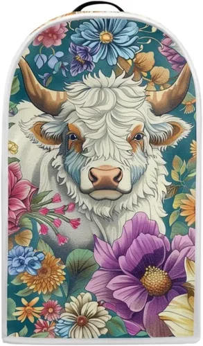 Miniatura 2 de Upetstory Funda antipolvo para licuadora de vaca, estilo bohemio, azteca, para cafetera, electrodomésticos, resistente a las manchas, lavable