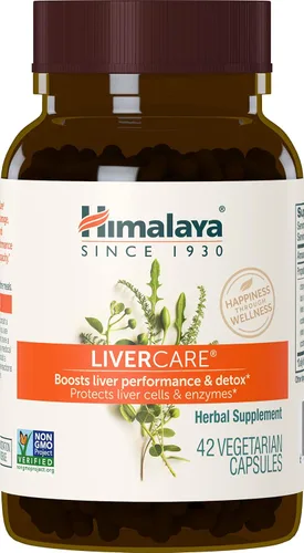 Himalaya LiverCare, Suplemento de apoyo hepático a base de hierbas que promueve la eliminación de residuos, limpieza del hígado desintoxicación y