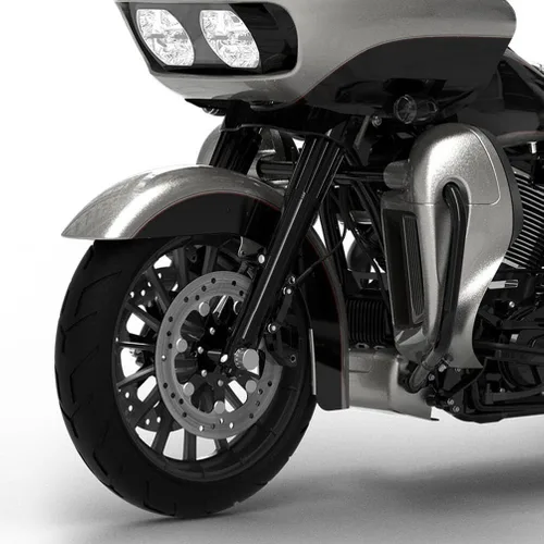 Miniatura 6 de HR3 Color a juego 2017RGU Billet Plata/Negro Vívido Carenados Inferiores Ventilados Compatible con Harley Ultra Limited 2014 y posteriores