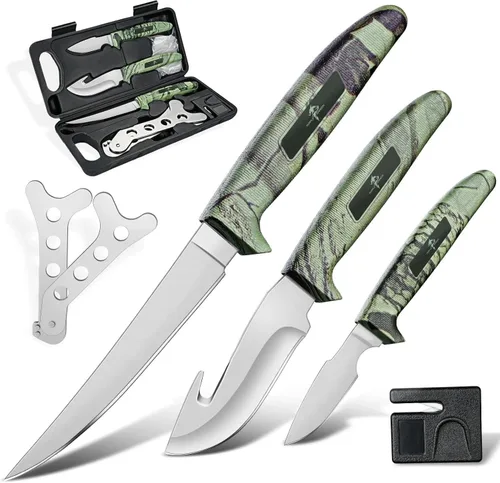 Miniatura 7 de Set de Cuchillos de Hoja Fija Purple Dragon para Exteriores, Cuchillo Especialista y de Precisión de Acero de Alto Carbono, Kit de Utilidades