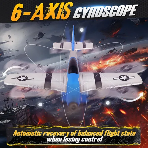 Miniatura 3 de BEZGAR Avión RC, drones para niños, avión de control remoto de giroscopio de 6 ejes, helicóptero RC, fácil control para juguetes principiantes