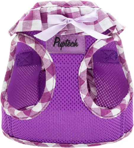 Miniatura 8 de PUPTECK Arnés de malla suave con volantes acolchados para perros y gatos, arneses para mascotas pequeñas