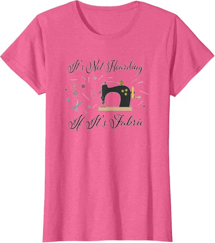 Miniatura 72 de It's Not Hoarding If Its - Camiseta de costura para acolchado, Blanco, S