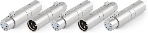 SIRS-E Adaptador de convertidor DMX XLR macho a 5 pines XLR hembra DMX 70030 para interfaces, controladores y cables ENTTEC (paquete de 5)