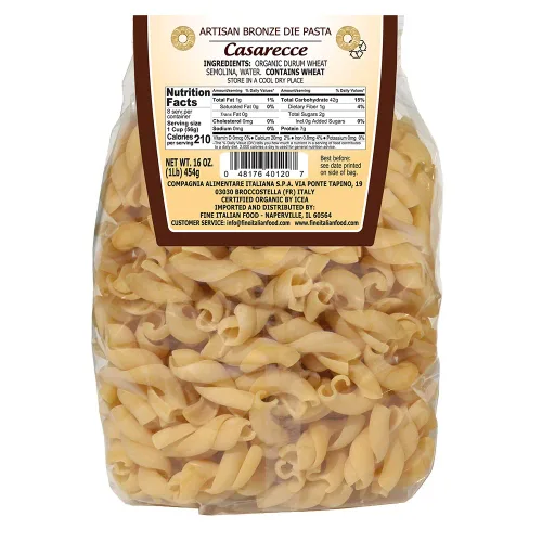 Miniatura 4 de Mantova Pasta orgánica italiana especializada, Caserecce (2 paquetes de 1 libra cada uno) - Pasta artesanal, sin OMG, vegana e importada de Italia