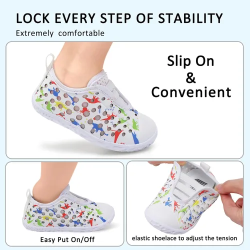 Miniatura 5 de Fires Zapatos de agua para niños y niñas, de secado rápido, transpirables, calcetines de agua descalzos para playa, natación, zapatos deportivos
