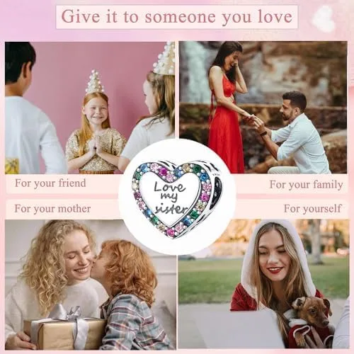 Miniatura 8 de Abalorio de plata de ley 925 para pulseras y collares Pandora para mujer, circonitas cúbicas 5A, cuentas de joyería