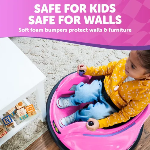 Miniatura 5 de Flybar FunPark Auto Chocador de 6 V para Niños Pequeños, Juguetes Eléctricos de Montar para Niños, Bebé, Edades de 1.5 a 4 Años, Luces LED, Giro