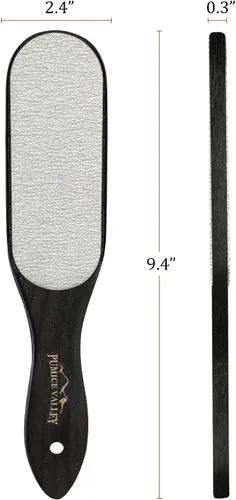 Miniatura 6 de Limpiador de pies de piedra pómez – Lima de pedicura con mango para piel seca y muerta – Removedor de callos para pies – Raspador de pies – Cepillo