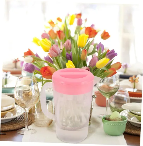 Miniatura 4 de DOITOOL Recipiente de almacenamiento de bebidas de gran capacidad, resistente al calor, jarra de agua fría, jarra de jugo de plástico, tetera