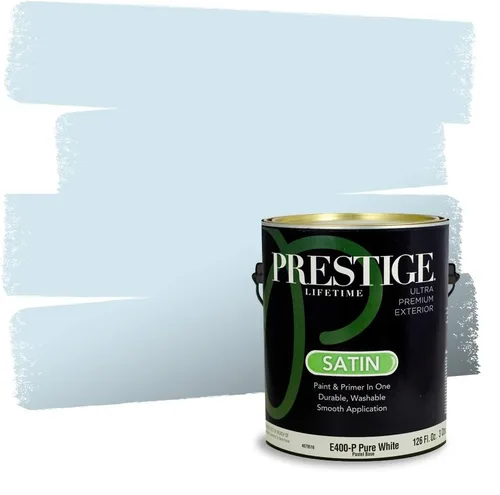 Miniatura 685 de Pintura Exterior + imprimación PRESTIGE, todo-en-uno, 1 galón, acabado mate, color comparable al Valspar* Royal Gray* VS151-Gris real
