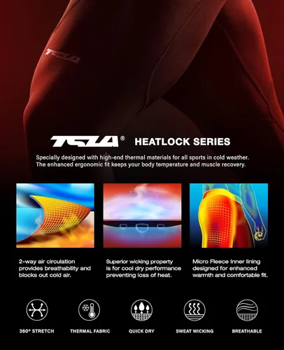 Miniatura 3 de TSLA - Paquete de 1 o 2 pantalones térmicos de compresión para hombre, leggings deportivos y mallas para correr pantalones para usar como primera