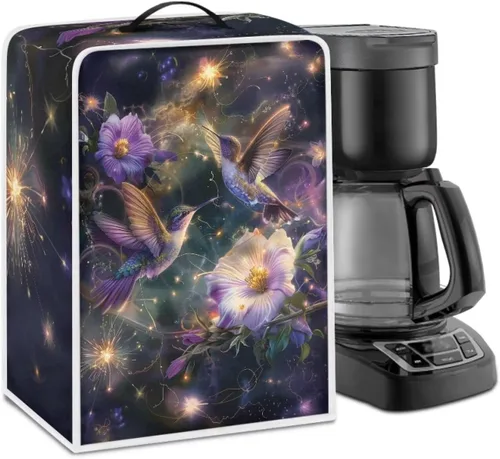 Miniatura 42 de DISNIMO Cubierta antipolvo para cafetera de mariposa azul, fundas para máquina de hacer café de cocina con mango superior, cubierta