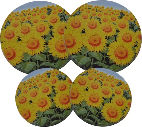 Miniatura 3 de Juego de 4 fundas redondas para quemadores superiores. Negra; 2 x 10 pulgadas y 2 x 8 pulgadas redondas Negro