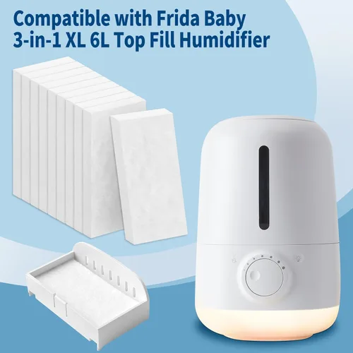 Miniatura 2 de Paquete de 30 almohadillas de aroma humidificador sin perfume, filtros de repuesto compatibles con Frida Baby 3 en 1 humidificador de llenado