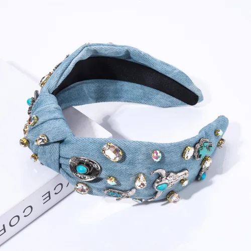Miniatura 5 de PHALIN Diadema anudada de vaquera occidental para mujer (estilo A)