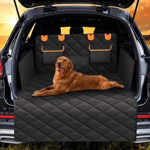 Miniatura 9 de Funda de asiento de coche para perro 600D a prueba de arañazos, antideslizante, duradera, impermeable, fundas de asiento trasero para mascotas