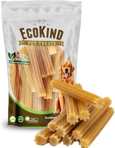 Miniatura 5 de EcoKind Pet Treats Churro masticables prémium con sabor a tocino dorado Todos los masticables naturales de queso de yak del Himalaya para perros