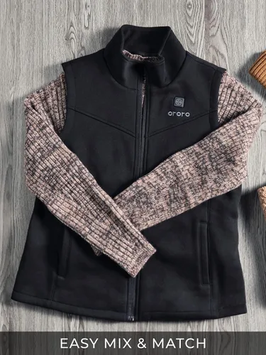 Miniatura 5 de ORORO Chaleco térmico para mujer con batería, chaleco eléctrico de forro polar capa base
