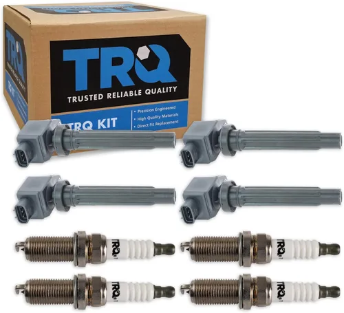 Miniatura 54 de Kit de Bobina de Encendido y Bujía TRQ 8 Piezas Bujías de Iridio Compatibles con Mercedes-Benz C250 2012-2015 y SLK250 2012-2015