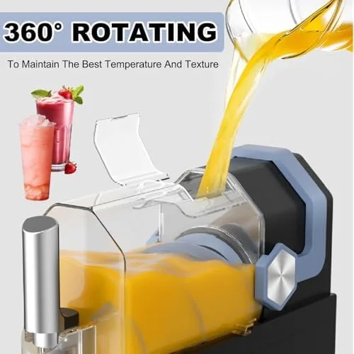 Miniatura 5 de Máquina comercial de granizado de hielo de 240 W, máquina de granizado de encimera con capacidad de 1.8 L, control táctil, rotación de 360°