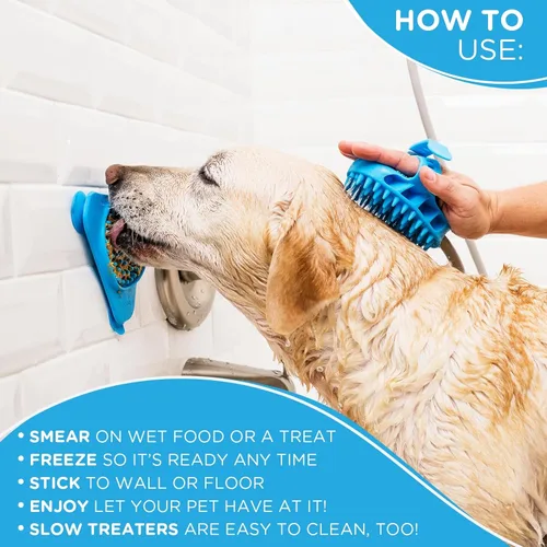 Miniatura 7 de Aquapaw Alfombrilla para lamer perros – Alimentador lento de succión y tapete de alimentación – Dispensador de juguetes de baño para perros