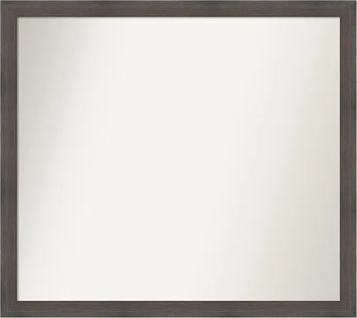 Miniatura 10 de Amanti Art Espejo de pared personalizado no biselado (24 x 27 pulgadas), marco estrecho de nogal chipre - varios tamaños personalizados - Espejo