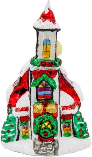 Miniatura 19 de Christopher Radko Adorno Gema del Pesebre – Escena de la Natividad de Vidrio Soplado Europeo Hecho a Mano con la Sagrada Familia, Decoración Dormido