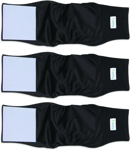 Miniatura 26 de Teamoy Pañales reutilizables para perros machos, bandas lavables para el vientre para cachorros, paquete de 3
