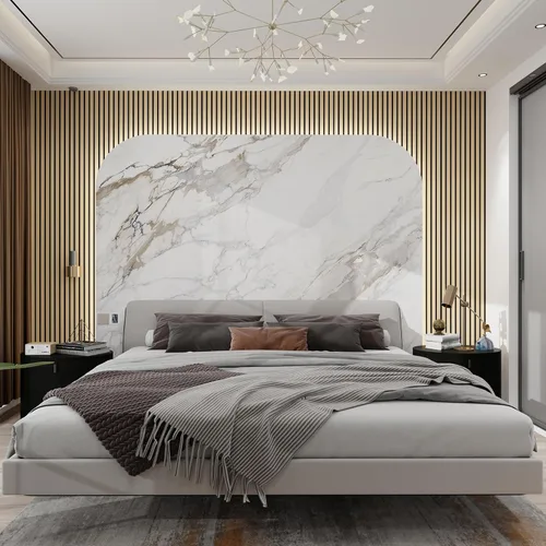 Miniatura 5 de Paneles de pared de chapa de madera acústica 3D para paneles de pared interior y techos, tablero de fieltro absorbente de sonido, paneles