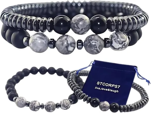 Miniatura 6 de Pulsera magnética curativa – Pulsera de hematita ajustable para drenaje linfático, artritis, alivio de la ansiedad, reducción de hinchazón y pérdida