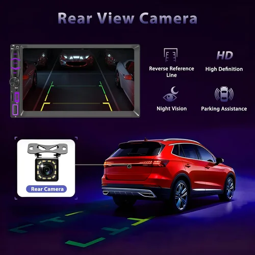 Miniatura 4 de Pantalla de radio estéreo inalámbrica de doble DIN para receptores de audio de automóvil, Bluetooth Car Play Android Auto Touchscreen, Mirror Link