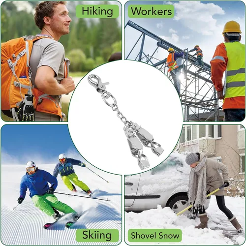 Miniatura 8 de MELOTOUGH Clips de Guante de Metal de Servicio Pesado Clips de Guantes para Trabajo Portadores de Guantes Clip de Guante de Seguridad con 2 Pinzas